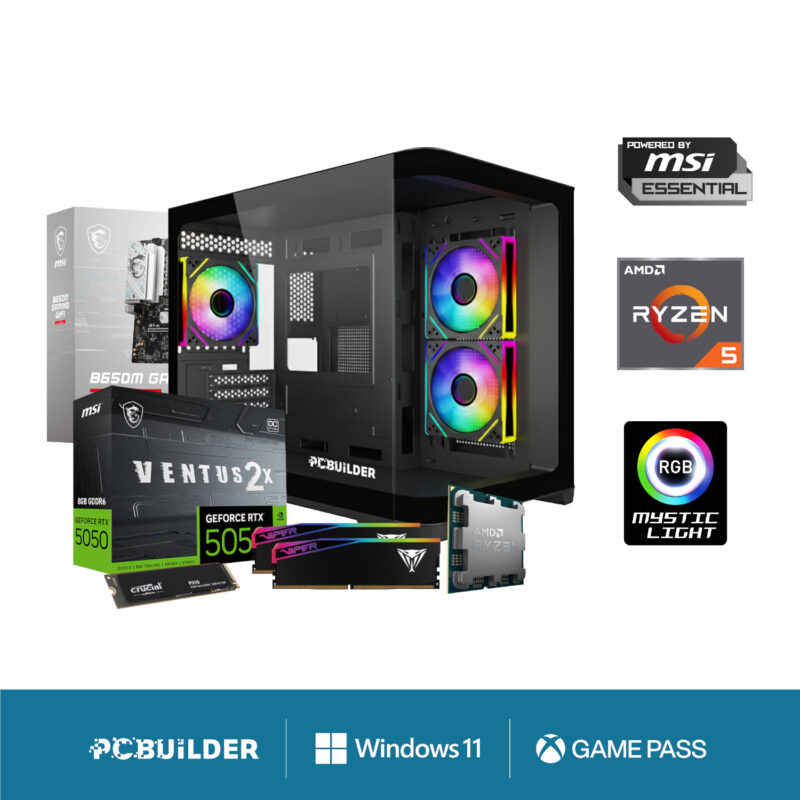PCBuilder Ryzen 5 8400F RECON Windows 11 Gaming PC PCBuilder Ryzen 5 8400F RECON Windows 11 Gaming PC