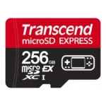 Transcend 256 GB microSD Express Card, PCIe Gen 3 Read up to 900MB/S Write up to 780 MB/s UHS-I U3 V30 A1