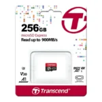 Transcend 256 GB microSD Express Card, PCIe Gen 3 Read up to 900MB/S Write up to 780 MB/s UHS-I U3 V30 A1