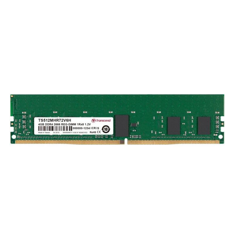 Transcend 4GB DDR4-2666 REG-DIMM CL19 1Rx8 512Mx8