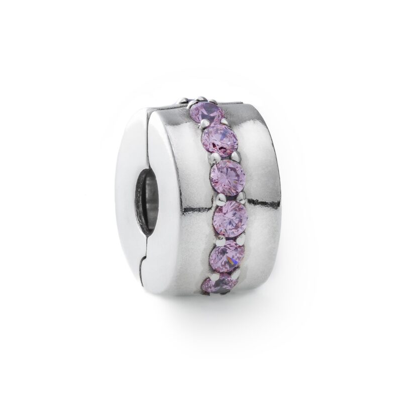 Pandora Charms Pink Sparkling Row Clip (791972PCZ) Women's JEWELRY_main