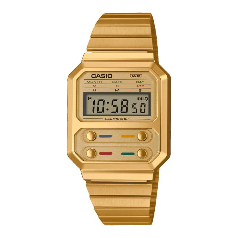 Casio Vintage Edgy Collection - Gold (A-100WEG-9AEF) Unisex Watch_main