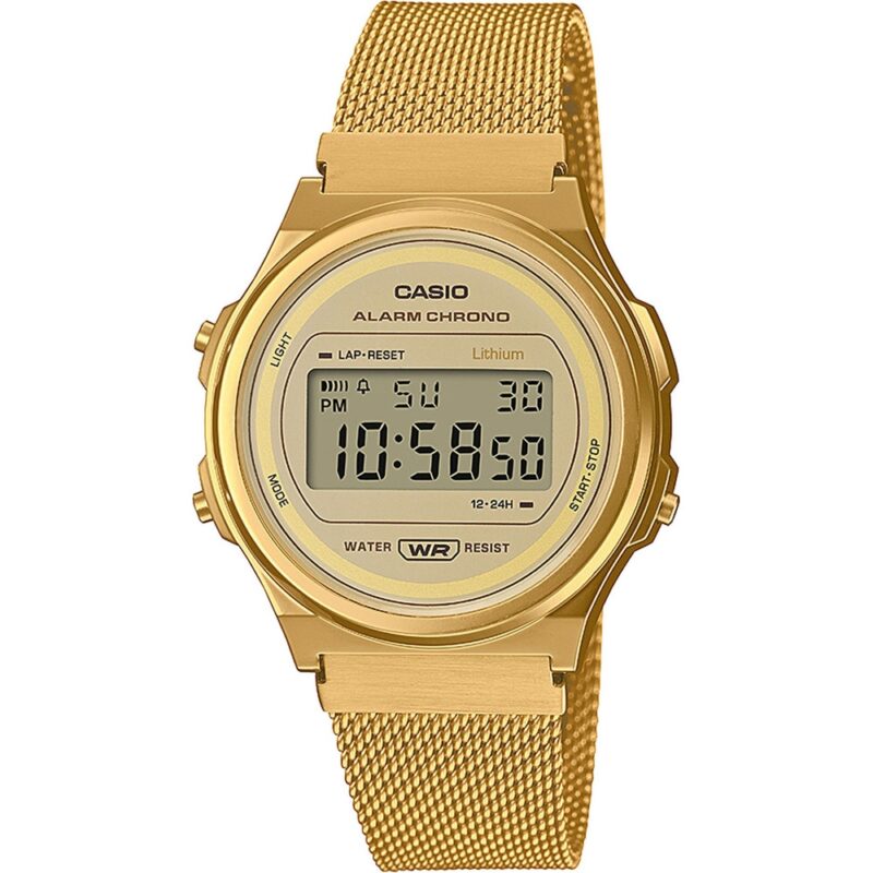Casio Vintage Round - Gold Mesh (A171WEMG-9AEF) Unisex Watch_main