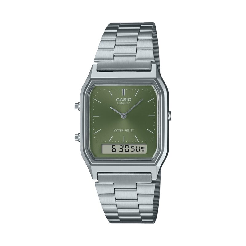 Casio Vintage Edgy Collection Sunray Dial - Green Moss (AQ-230A-3AMQYES) Unisex Watch_main