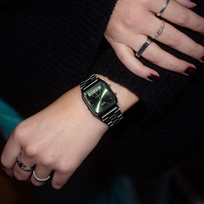 Casio Vintage Edgy Collection Sunray Dial - Green Moss (AQ-230A-3AMQYES) Unisex Watch_1