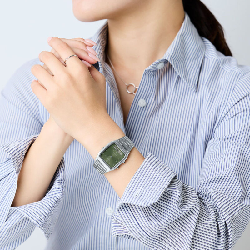 Casio Vintage Edgy Collection Sunray Dial - Green Moss (AQ-230A-3AMQYES) Unisex Watch_3