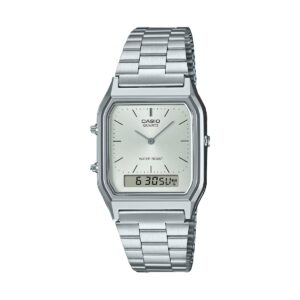 Casio Vintage Edgy Collection Sunray Dial - Silver (AQ-230A-7AMQYES) Unisex Watch_main