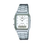 Casio Vintage Edgy Collection Sunray Dial - White (AQ-230A-7DMQYES) Unisex Watch_main