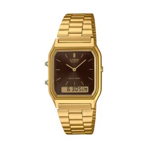 Casio Vintage Edgy Collection Sunray Dial. Gold - Black (AQ-230GA-5AMQYES) Unisex Watch_main