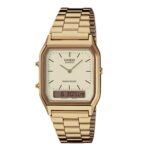Casio Vintage Edgy Collection Sunray Dial - Gold (AQ-230GA-9DMQYES) Unisex Watch_main