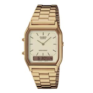 Casio Vintage Edgy Collection Sunray Dial - Gold (AQ-230GA-9DMQYES) Unisex Watch_main