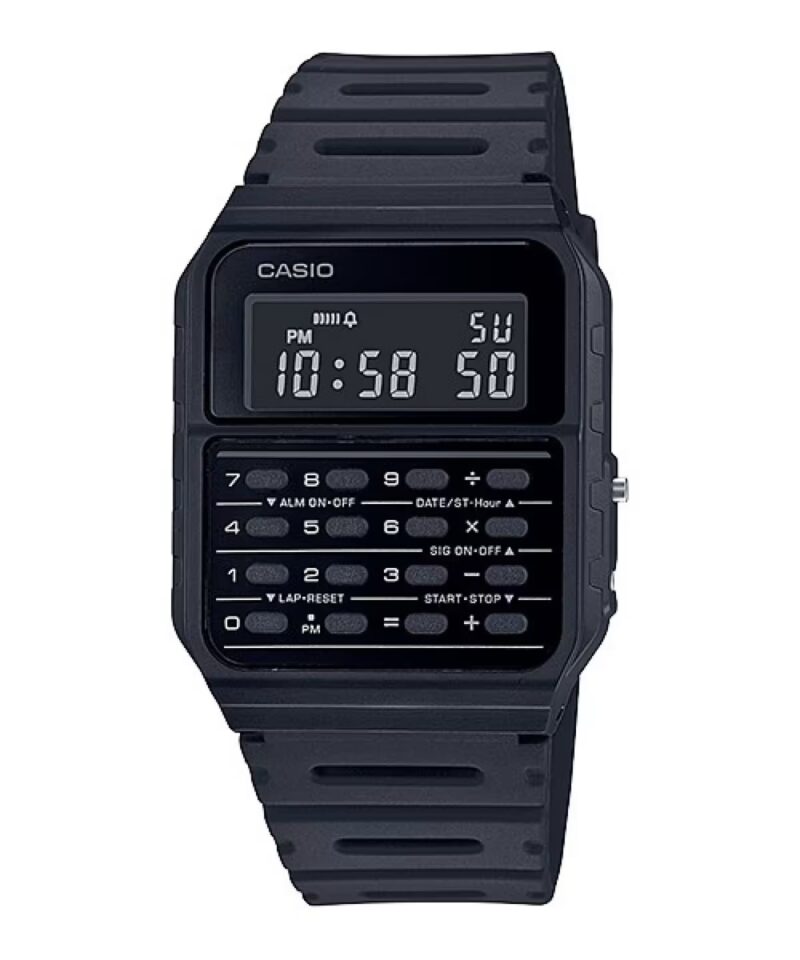 Casio Vintage Calculator Edgy Collection - Full Black (CA-53WF-1BEF) Unisex Watch_main