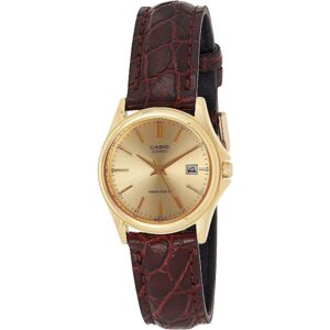 Casio Collection Lady Date Leather - Gold (LTP-1183Q-9ADF) Women's Watch_main
