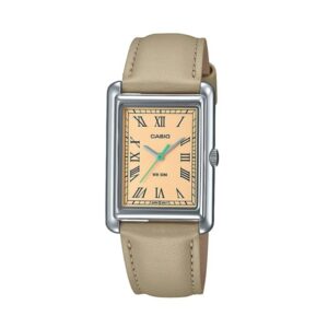 Casio Collection Lady Tank. Leather - Cream (LTP-B165L-5BVEF) Women's Watch_main