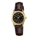 Casio Collection Lady 3h Gold. Leather - Black (LTP-V001GL-1BUDF) Women's Watch_main