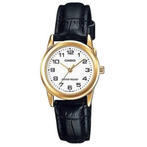 Casio Collection Lady 3h Gold. Leather - White (LTP-V001GL-7BUDF) Women's Watch_main