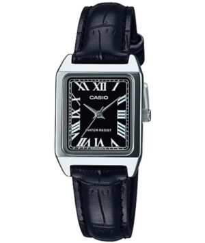 Casio Collection Tank. Leather - Black (LTP-V007L-1BUDF) Women's Watch_main
