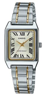 Casio Collection Lady Tank. Silver&gold - Champagne. Metal Alloy (LTP-V007SG-9BUDF) Women's Watch_main