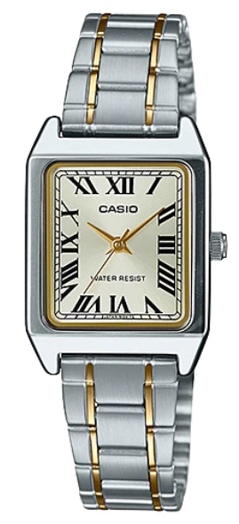 Casio Collection Lady Tank. Silver&gold - Champagne. Metal Alloy (LTP-V007SG-9BUDF) Women's Watch_main