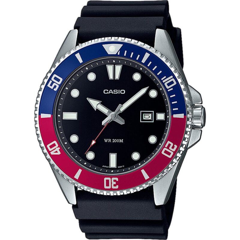 Casio Sport Diver Date 200m - Black (MDV-107-1A3VEF) Men's Watch_main