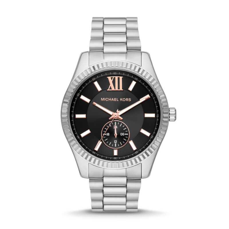 Michael Kors Lexington Stainless Steel Multifunction Black Dial Quartz MK8946 100M Men's Watch