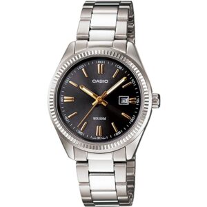 Casio Collection Date - Black. Gold Indexes (MTP-1302D-1A2VDF) Men's Watch_main
