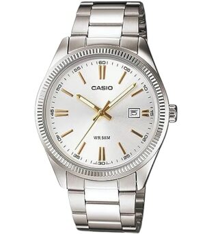 CASIO COLLECTION DATE - SILVER, GOLD INDEXES (MTP-1302D-7A2VDF)