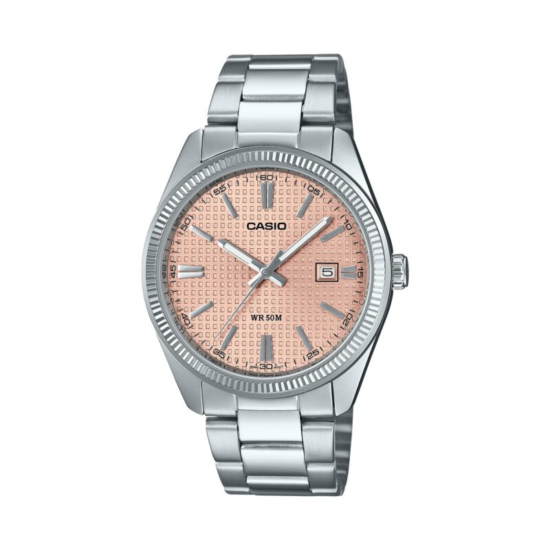 Casio Collection Date - Golf Ball Dial - Antique Pink (MTP-1302PE-4AVEF) Unisex Watch_main