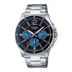 Casio Collection Multifunction Calendar - Black & Blue (MTP-1374D-2AVDF) Men's Watch_main