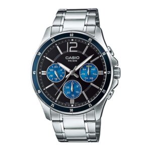 Casio Collection Multifunction Calendar - Black & Blue (MTP-1374D-2AVDF) Men's Watch_main