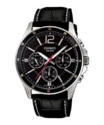Casio Collection Multifunction Calendar. Leather - Black (MTP-1374L-1AVDF) Men's Watch_main
