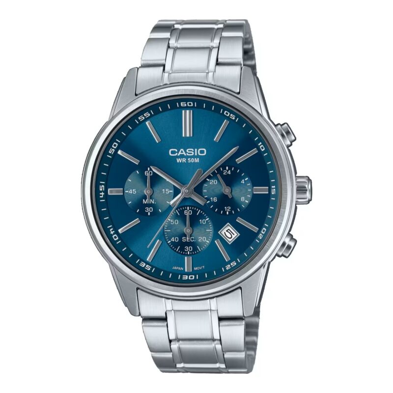 Casio Collection Chrono Date - Blue (MTP-E515D-2A1VDF) Men's Watch_main