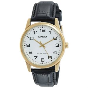 Casio Collection Only Time Gold. Leather - White (MTP-V001GL-7BUDF) Men's Watch_main
