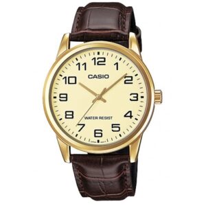 Casio Collection Only Time Gold. Leather - Champagne (MTP-V001GL-9BUDF) Men's Watch_main