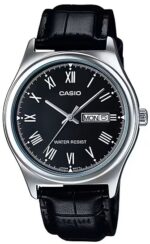 Casio Collection Day Date. Roman Indexes. Leather - Black (MTP-V006L-1BUDF) Men's Watch_main