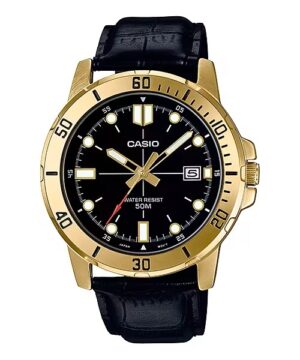 Casio Sport Collection Diver 50m Leather - Black (MTP-VD01GL-1EVUDF) Men's Watch_main