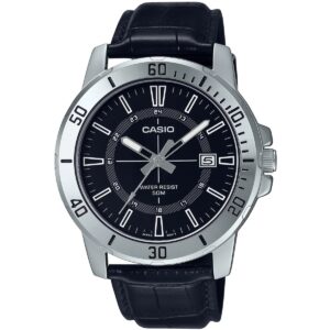 Casio Sport Collection Diver 50m Leather - Black (MTP-VD01L-1CVUDF) Men's Watch_main