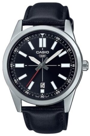 Casio Collection Casual Date - Leather. Black (MTP-VD02L-1EUDF) Men's Watch_main
