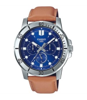 Casio Collection Diver Multifuction. Leather - Blue (MTP-VD300L-2EUDF) Men's Watch_main