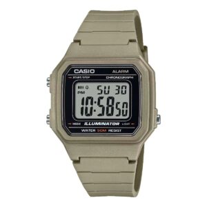 Casio Timeless Collection Sport Illuminator Wr 50m. Alarm. Chronograph - Sand (W-217H-5AVDF) Men's Watch_main