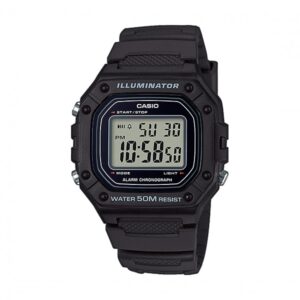 ?casio Timeless Collection Sport Illuminator Wr 50m. Alarm. Chronograph - Black (W-218H-1AVEF) Men's Watch_main
