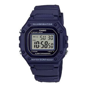 ?casio Timeless Collection Sport Illuminator Wr 50m. Alarm. Chronograph - Blue (W-218H-2AVDF) Men's Watch_main