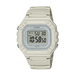Casio Timeless Collection Sport Illuminator Wr 50m. Alarm. Chronograph - White - Colored Serie (W-218HC-8AVEF) Unisex Watch_main