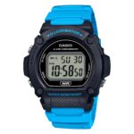 Casio Timeless Collection Sport- Illuminator. Wr 50m. Alarm. Chronograph - Black (brilliant Color Strap) (W-219H-2A2VCF) Men's Watch_main